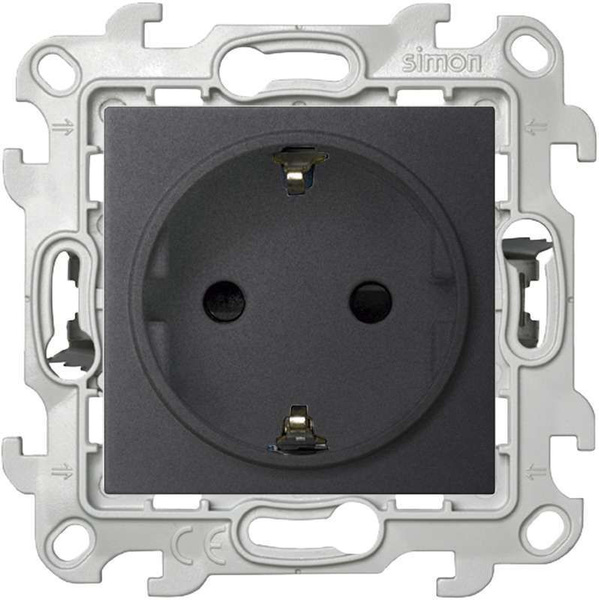 Розетка 1-м СП Simon24 Push&Go 16А IP20 2P+E защ. шторки механизм ...