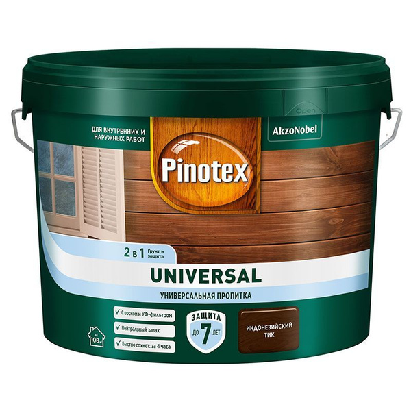 Pinotex Universal/Пинотекс Универсал, 9л,цвет Индонезийский тик ...