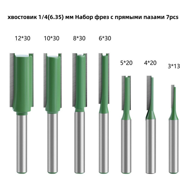Концевая Цилиндрическая, Гравировальная Нож для фрезы SKU Green MU_, 12 ...
