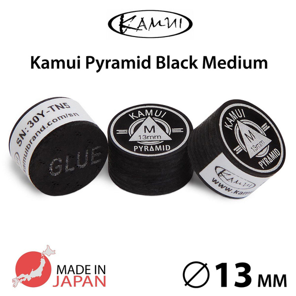 Наклейка для кия Kamui Pyramid Black 13мм Medium, многослойная, 1 шт ...