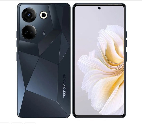 Смартфон Tecno Camon 20 256 ГБ 8 ГБ Черный OLED/AMOLED 2 SIM купить c ...