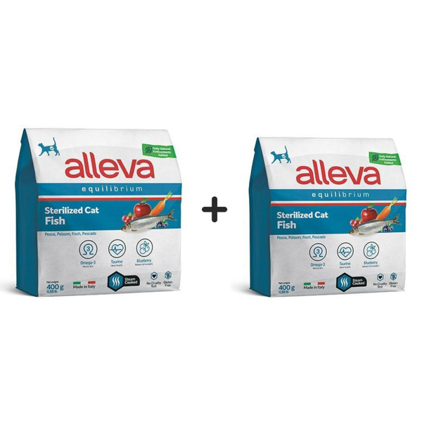 1+1 Alleva Equilibrium Sterilized Fish 0,4кг Полнорационный сухой корм ...