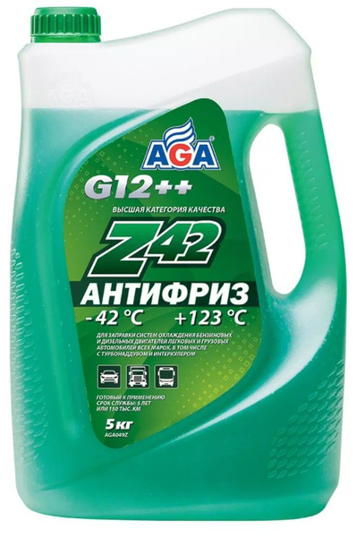 Антифриз AGA зеленый -42/+123 готовый 5 кг купить по выгодной цене в ...