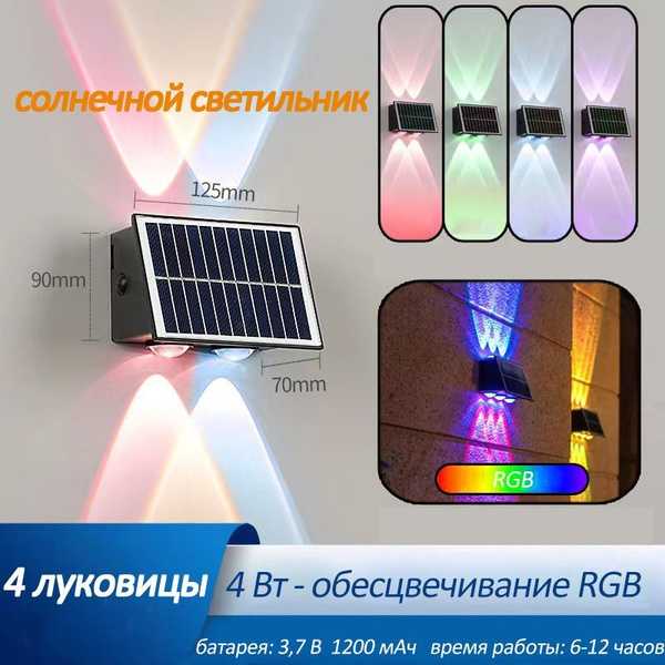 Уличный светильник Солнечный настенный светильник-квадратный , LED ...