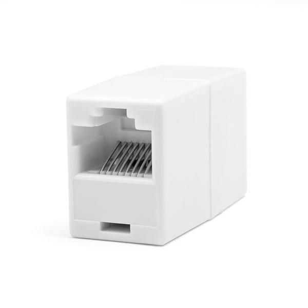 Соединитель интернет кабеля RJ45(F) Проходной адаптер для патч корда ...