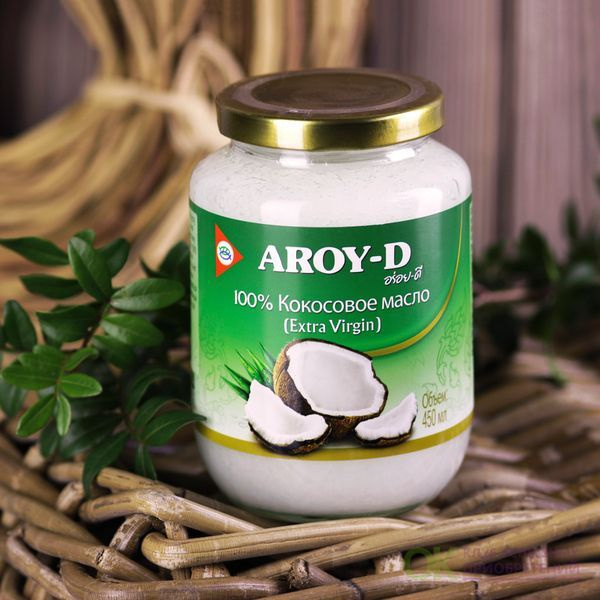 Aroy-D Масло кокосовое Extra virgin Нерафинированное 450мл. 1шт ...