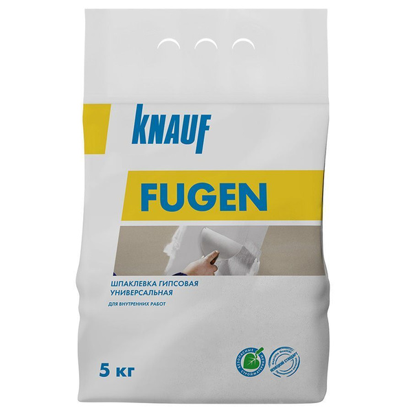 Шпаклёвка гипсовая Knauf Fugen, 5 кг, Кнауф Фуген шпатлевка гипсовая ...