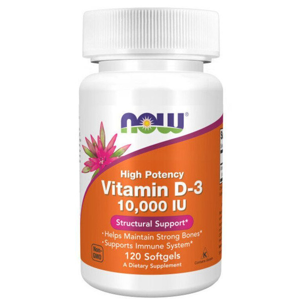 Витамин Д3 10000 Now Vitamin D3 Нау фудс, 120 капсул - купить с ...