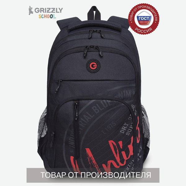 Анатомический рюкзак Grizzly для подростка мальчика: практичный ...