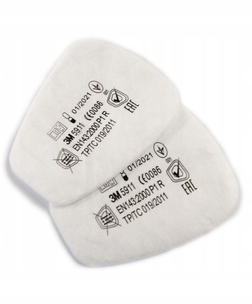 3M / 3М 5911 Предфильтр для респиратора класс защиты P1 R, FFP1 (10 пар ...