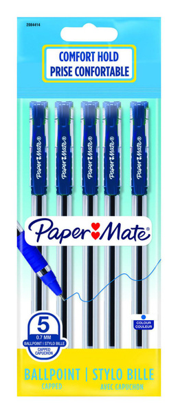 Ручки шариковые синие PAPER MATE Brite BP, 0.7мм, набор 5 шт. - купить ...
