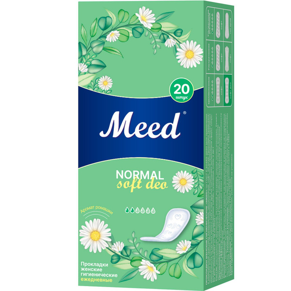 Meed Женские прокладки Normal Soft Deo, гигиенические, ежедневные ...
