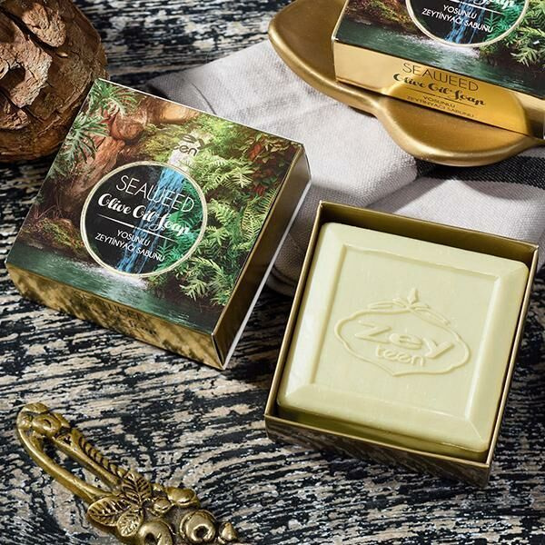 Мыло натуральное оливковое ручной работы "Морские Водоросли" 100 гр ...