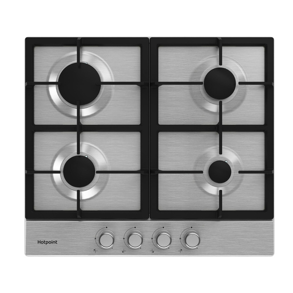Встраиваемая газовая варочная панель Hotpoint HGMT 641 IX, 4 конфорки ...
