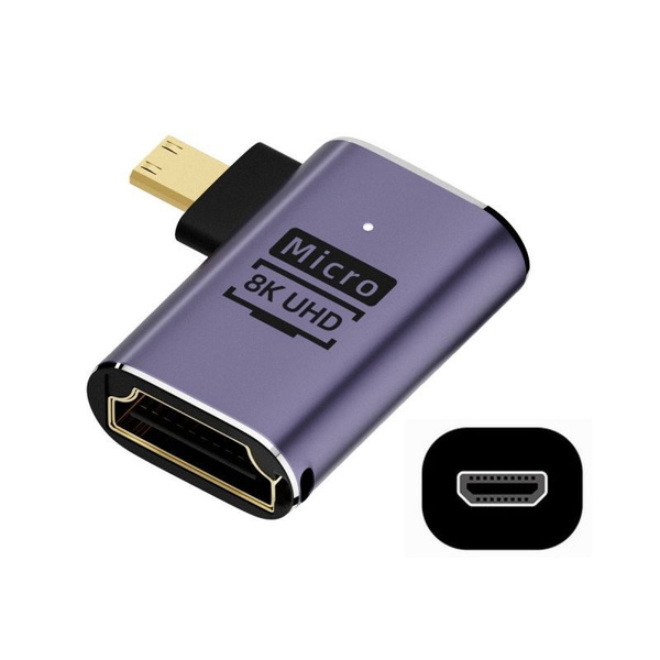 Переходник Micro HDMI Male на HDMI2.1 Female UHD Converter Поддержка ...
