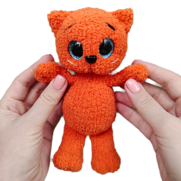 Игрушка вязаная плюшевая рыжий кот - купить с доставкой по выгодным ...