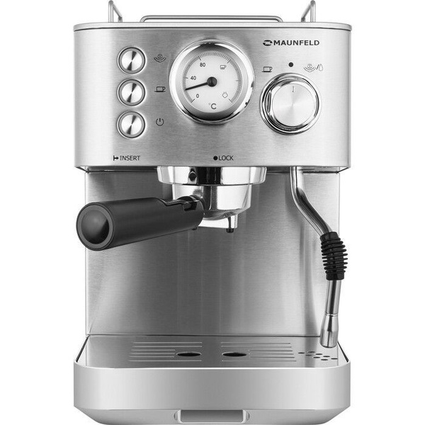 MAUNFELD Кофеварка рожковая MF-721S PRO, серебристый - купить с ...