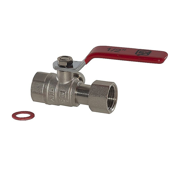 Кран шаровый PN16 1/2" В/В, для подключения манометра - купить по ...