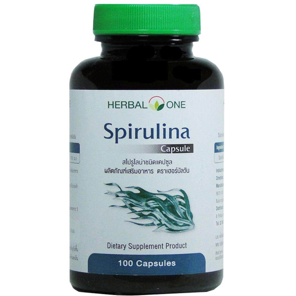 Спирулина в капсулах, Herbal One, 100 капсул - купить с доставкой по ...