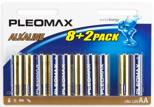 Pleomax Батарейка AA, Гибридный тип, 10 шт купить на OZON по низкой ...