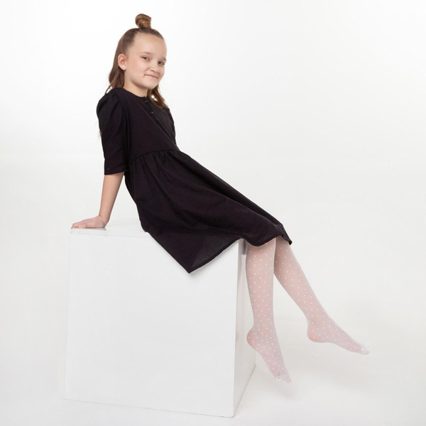 Колготки DENCO store Колготки детские нарядные ANABEL 20 ден белый, 140 ...