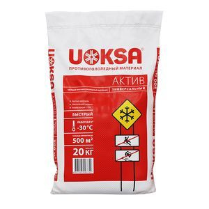 УОКСА Актив Реагент -30С противогололедный 20кг / Uoksa Актив -30С ...