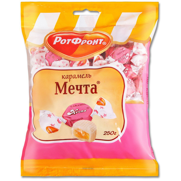 Конфеты карамель с начинкой РотФронт "Мечта", 250 г, 1 уп. - купить с ...