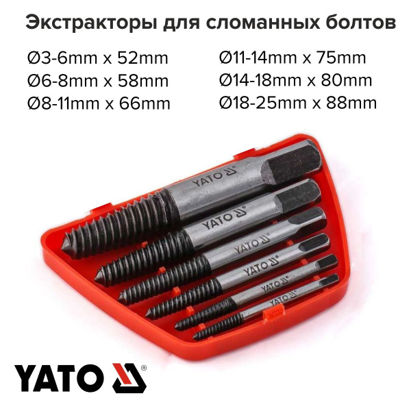 Набор экстракторов для сломанных болтов - купить по выгодной цене в ...