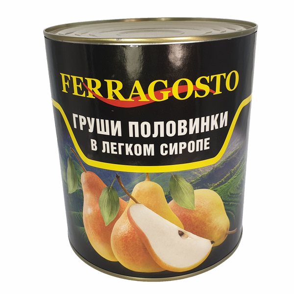 Груша в сиропе половинки "Ferragosto" в БОЛЬШОЙ банке, 3100 мл - купить ...