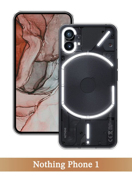 Силиконовый чехол на Nothing Phone (1) / Нотинг Фон (1) прозрачный ...