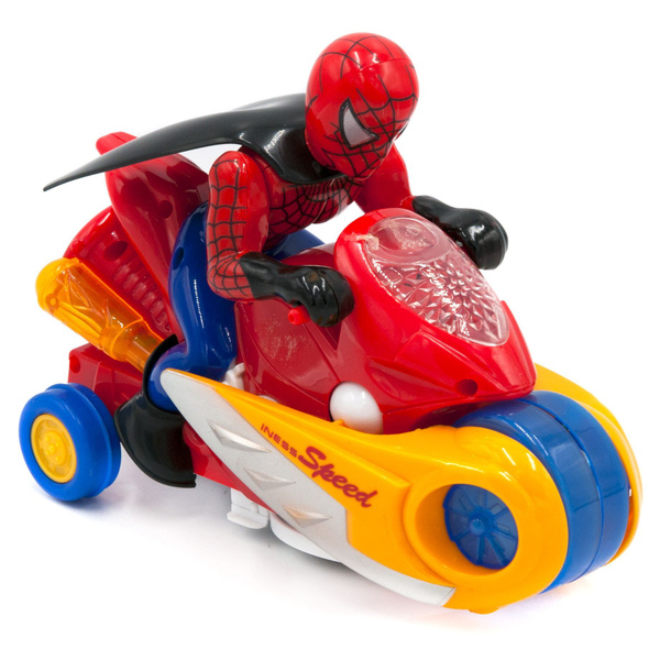 Мотоцикл человека паука Spider Man свет звук проектор , видео - купить ...