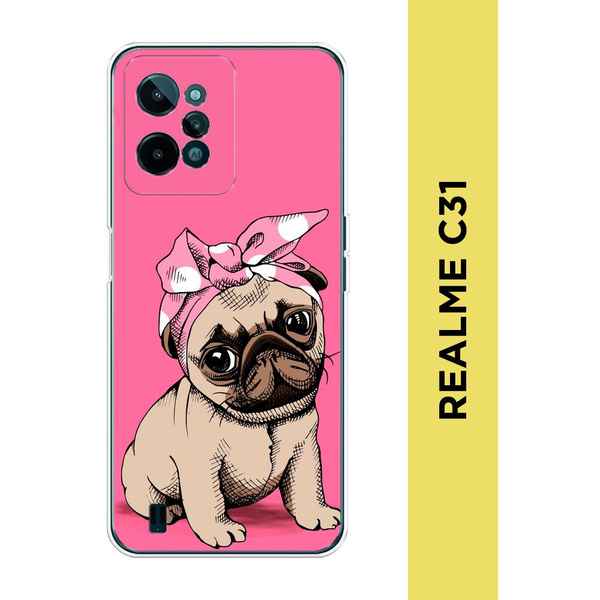 Силиконовый чехол на Realme C31 / Реалми С31 "Dog Pin-Up" - купить с ...