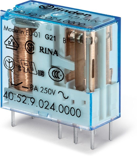 46.52.8.024.0040 Relè: elettromagnetico DPDT Bobina: 24VAC 8A/250VAC 15A FIND
