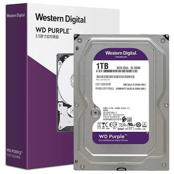 1 ТБ Внутренний жесткий диск Western Digital WD Purple (WD11PURZ ...
