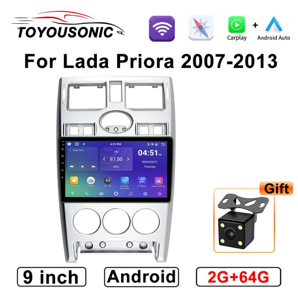 2+64G Lada Priora Переходная рамка авто консоль 2din/в Лада Приора 2007 ...