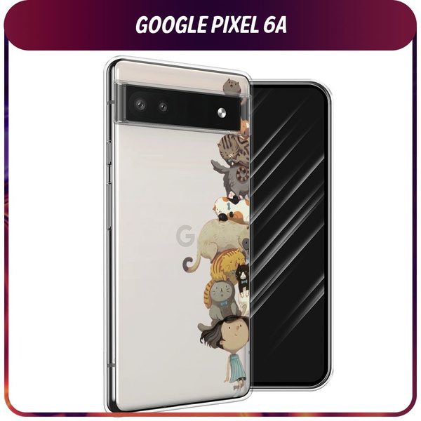 Силиконовый чехол на Google Pixel 6A / Гугл Пиксель 6А "Котобашня ...