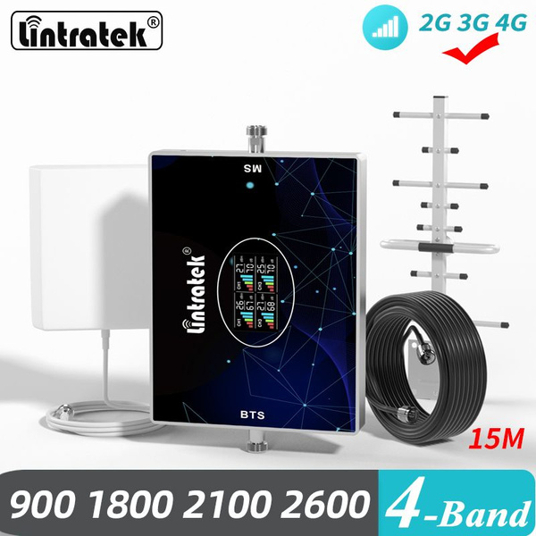 Lintratek Четырехполосный усилитель сотовой связи и интернета 2G 3G 4G ...
