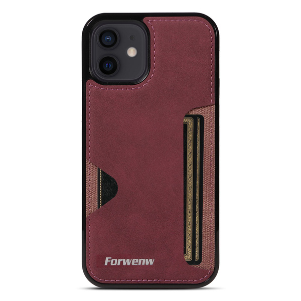 чехол с картой кожаный для Apple iPhone 12 mini с картхолдером ...