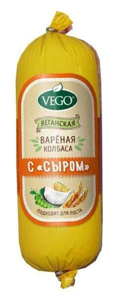 Колбаса вареная "С сыром" растительный продукт VEGO, 400 г - купить с ...