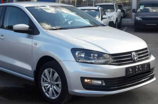 Бампер передний Volkswagen Polo Фольксваген Поло СЕРЕБРИСТЫЙ-LA7W (2015 ...