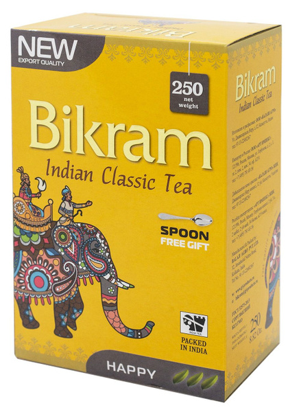 Чай чёрный индийский Бикрам Счастье купаж Дарджилинга и Ассам СТС 250г ...