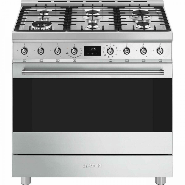 Газовая плита Smeg C9GMX2 купить c доставкой на OZON по низкой цене ...