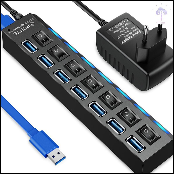 usb hub 3 разветвитель с питанием переходник-fh - купить с доставкой по ...