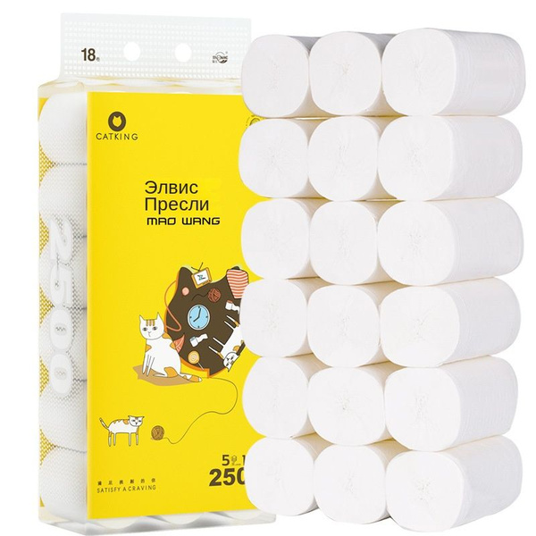 Рулон туалетной бумаги из бамбуковой целлюлозы бытовой бессердечный ...