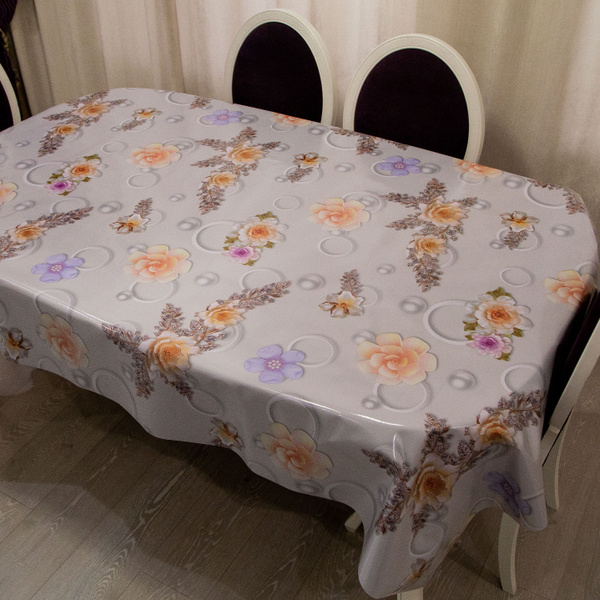 Скатерть на стол водоотталкивающая, праздничная клеенка на кухню ...