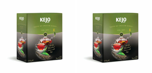 KEJO Чай Earl Grey, 100 пак, 2 шт - купить с доставкой по выгодным ...