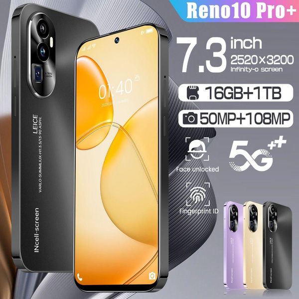 Смартфон 2024 новый мобильный телефон 5G Reno10 Pro с диагональю экрана ...