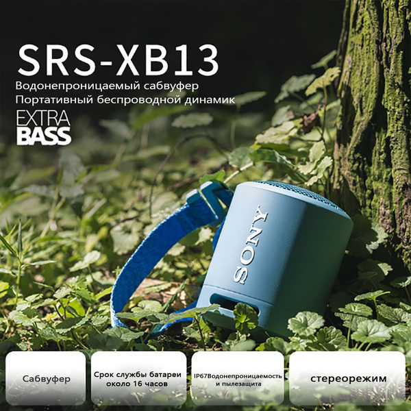 Беспроводная акустика Sony SRS-XB13, зеленый - купить по низким ценам в ...