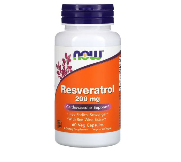 Ресвератрол Now Foods Resveratrol, 200 мг, 60 капсул купить на OZON по ...
