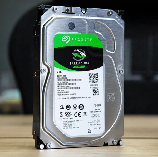 2 ТБ Внутренний жесткий диск Seagate HDD BarraCuda (ST2000DM008 ...